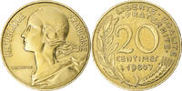 France 20 Centimes Coin, Marianne, Paris, Aluminum-Bronze -