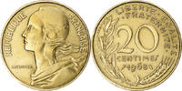 France 20 Centimes Coin, Marianne, Paris, Aluminum-Bronze -