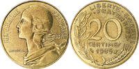 France 20 Centimes Coin, Marianne, Paris, Aluminum-Bronze -
