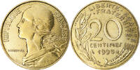 France 20 Centimes Coin, Marianne, Paris, Aluminum-Bronze -