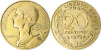 France 20 Centimes Coin, Marianne, Paris, Aluminum-Bronze -
