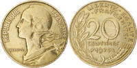 France 20 Centimes Coin, Marianne, Paris, Aluminum-Bronze -