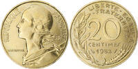 France 20 Centimes Coin, Marianne, Paris, Aluminum-Bronze -