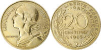 France 20 Centimes Coin, Marianne, Paris, Aluminum-Bronze -