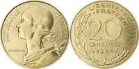 France 20 Centimes Coin, Marianne, Paris, Aluminum-Bronze -