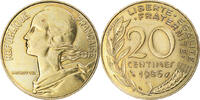 France 20 Centimes Coin, Marianne, Paris, Aluminum-Bronze -