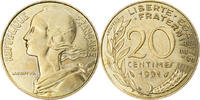 France 20 Centimes Coin, Marianne, Paris, Aluminum-Bronze -