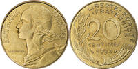 France 20 Centimes Coin, Marianne, Paris, Aluminum-Bronze -