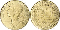 France 20 Centimes Coin, Marianne, Paris, Aluminum-Bronze -
