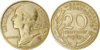 France 20 Centimes Coin, Marianne, Paris, Aluminum-Bronze -