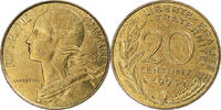 France 20 Centimes Coin, Marianne, Paris, Aluminum-Bronze -