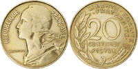 France 20 Centimes Coin, Marianne, Paris, Aluminum-Bronze -