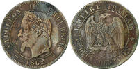 France 2 Centimes Coin, Napoleon III, Napoléon III, Strasbourg, warp -