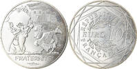France 10 Euro Fraternité, Druide, Paris, Silver -