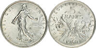 France 5 Francs Coin, Semeuse, Silver, KM:926, Gadoury:770 -