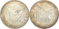 France 100 Francs Coin, Germinal, Silver, KM:957, Gadoury:900 -