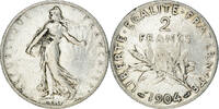 France 2 Francs Coin, Semeuse, Paris, Silver, KM:845.1 -