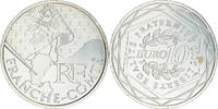 France 10 Euro Franche-Comté, Paris, Silver, KM:1653 -