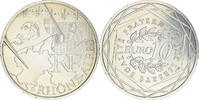 France 10 Euro Rhône Alpes, Paris, Silver, KM:1670 -