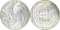 France 10 Euro Coq, Paris, Silver -