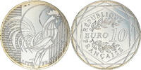 France 10 Euro Monnaie de Paris, Coq, Paris, Silver -