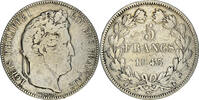 France 5 Francs Coin, Louis-Philippe, Bordeaux, Silver -