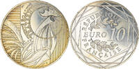 France 10 Euro Coq, Paris, Silver -