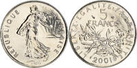 France 5 Francs Coin, Semeuse, Paris, BU, Nickel Clad -