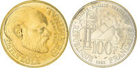 France 100 Francs Coin, Emile Zola Germinal, FDC, Silver -