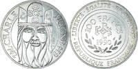 France 100 Francs Coin, Charlemagne, Silver, KM:982 -