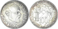 France 100 Francs Coin, Germinal, Silver, KM:957, Gadoury:900 -