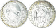 France 100 Francs Coin, Germinal, Silver, KM:957, Gadoury:900 -