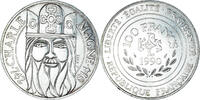 France 100 Francs Coin, Charlemagne, Paris, Silver, KM:982 -