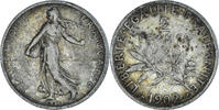 France 2 Francs Coin, Semeuse, Paris, Silver, KM:845.1 -