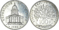 France 100 Francs Coin, Panthéon, Paris, Silver, KM:951.1 -