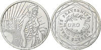 France 5 Euro Semeuse, Silver, KM:1534 -