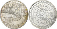 France 10 Euro Rhône Alpes, Paris, Silver, KM:1751 -