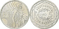 France 5 Euro Semeuse, Silver, KM:1534 -