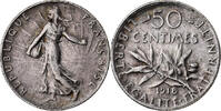 France 50 Centimes Semeuse, Paris, Silver, Le Franc:F.190 -