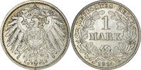 GERMANY - EMPIRE Mark Coin, Wilhelm II, Karlsruhe, Silver -