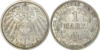 GERMANY - EMPIRE Mark Coin, Wilhelm II, Karlsruhe, Silver, KM:14 -