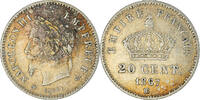 France 20 Centimes Coin, Napoleon III, Strasbourg, Silver -
