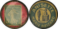 France 5 Centimes Coin, Anisette, Marie Brizard, Timbre-Monnaie -