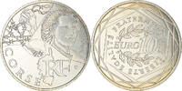 France 10 Euro Corse, Paris, Silver, KM:1876 -