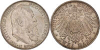 German States 2 Mark Coin, BAVARIA, Otto, Munich, Silver -