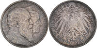 German States 2 Mark Coin, BADEN, Friedrich I, Silver, KM:276 -