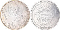 France 10 Euro Midi-Pyrénées, Paris, Silver, KM:1663 -
