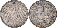 GERMANY - EMPIRE Mark Coin, Wilhelm II, Karlsruhe, Silver -