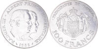 Monaco 100 Francs Coin, Rainier III et Albert, ESSAI, Silver -