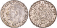 German States 3 Mark Coin, BADEN, Friedrich II, Stuttgart -